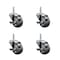 Service Caster 3 Inch Thermoplastic  Rubber Wheel Swivel 58 Inch Threaded Stem Caster Set with Brake SCC SCC-TS20S314-TPRB-TLB-58212-4 - alternate 1